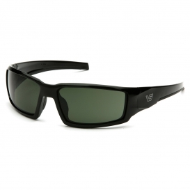 Venture Gear VGSB522T Pagosa Eyewear - Black Frame - Smoke Green Anti-Fog Lens