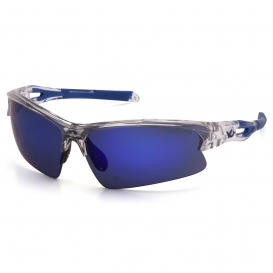 Venture Gear VGSC1665T Monteagle Eyewear - Clear/Blue Frame - Ice Blue Mirror Anti-Fog Lens