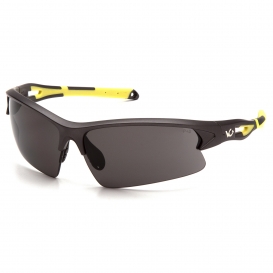 Venture Gear VGSGMV1620T Monteagle Eyewear - Gun Metal/Hi-Vis Yellow Frame - Gray Anti-Fog Lens