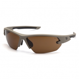 Venture Gear VGST1418T Semtex 2.0 Tactical Eyewear - Tan Frame - Bronze Anti-Fog Lens