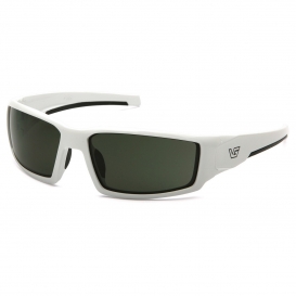 Venture Gear VGSW522T Pagosa Eyewear - White Frame - Smoke Green Anti-Fog Lens