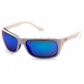 Venture Gear VGSW965T Vallejo Eyewear - White Frame - Ice Blue Mirror Anti-Fog Lens