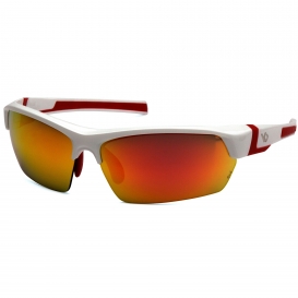 Venture Gear VGSWR351 Tensaw Eyewear - White and Red Frame - Red Mirror Polarized Lens