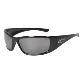 Radians Vengeance Safety Glasses - Black Frame - Silver Mirror Lens