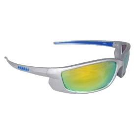 Radians Voltage Safety Glasses - Silver Frame - Electric Orange Mirror Lens