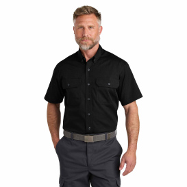 CornerStone CSW175 Short Sleeve Select Ripstop Shirt - Black