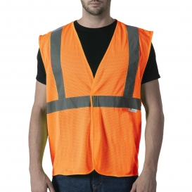 Walls W38225 ANSI Type R Class 2 Premium Safety Vest - Hi-Vis Orange