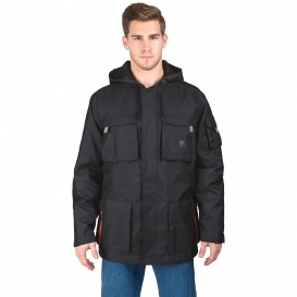 Walls YC299 Modern Work Cut & Shoot Hooded Coat - Midnight Black