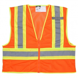 MCR Safety WCCL2OFR Type R Class 2 Limited Flammability Dielectric Safety Vest - Orange