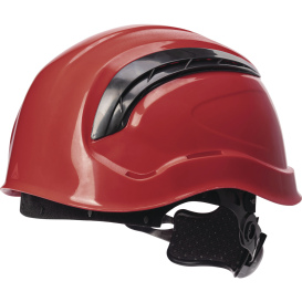 Delta Plus MICAWIROFL Mica Wind Vented Safety Helmet - Ratchet Suspension - Red