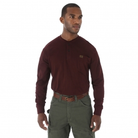 Wrangler RIGGS 3W750 Long Sleeve Solid Henley Shirt