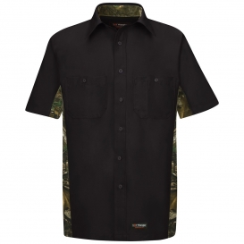 Wrangler WS40 Men\'s Short Sleeve Camo Work Shirt