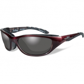 Wiley X 691 Airrage Safety Glasses - Liquid Plum Frame - Grey Lens