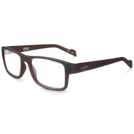 Wiley X WSEPC04 WX Epic Safety Glasses - Brown Frame - Clear Lens