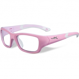 Wiley X YFFLA01 WX Flash Safety Glasses - Rock Candy Pink Frame - Clear Lens