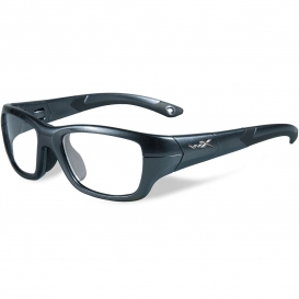 Wiley X YFFLA03 WX Flash Safety Glasses - Graphite/Black Frame - Clear Lens