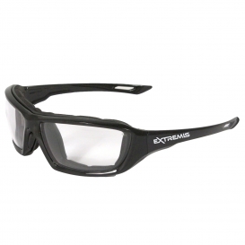 Radians XT1-11 Extremis Safety Glasses - Smoke Foam Lined Frame - Clear Anti-Fog Lens