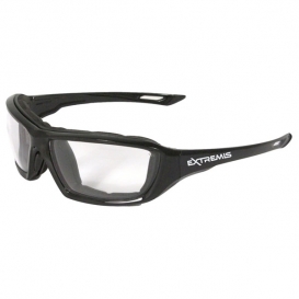 Radians Extremis Safety Glasses - Smoke Foam Lined Frame - Clear Anti-Fog Lens