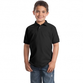 Port Authority Y500 Youth Silk Touch Polo - Black