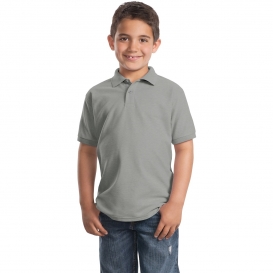 Port Authority Y500 Youth Silk Touch Polo - Cool Grey
