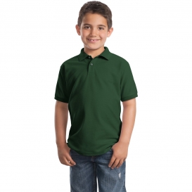 Port Authority Y500 Youth Silk Touch Polo - Dark Green