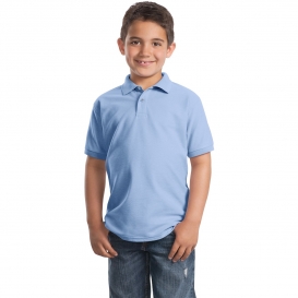 Port Authority Y500 Youth Silk Touch Polo - Light Blue