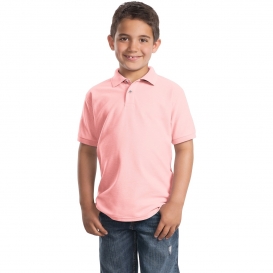 Port Authority Y500 Youth Silk Touch Polo - Light Pink