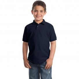 Port Authority Y500 Youth Silk Touch Polo - Navy
