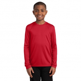 Sport-Tek YST350LS Youth Long Sleeve PosiCharge Competitor Tee - True Red