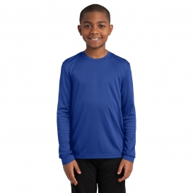 Sport-Tek YST350LS Youth Long Sleeve PosiCharge Competitor Tee - True Royal