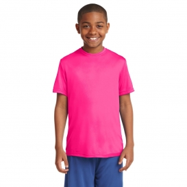 Sport-Tek YST350 Youth PosiCharge Competitor Tee - Neon Pink