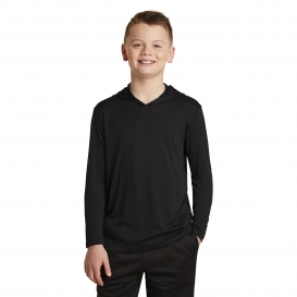 Sport-Tek YST358 Youth PosiCharge Competitor Hooded Pullover - Black