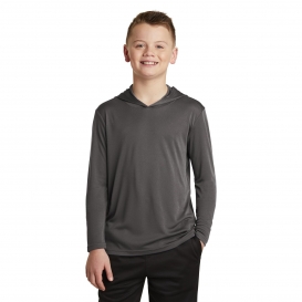 Sport-Tek YST358 Youth PosiCharge Competitor Hooded Pullover - Iron Grey