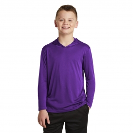 Sport-Tek YST358 Youth PosiCharge Competitor Hooded Pullover - Purple