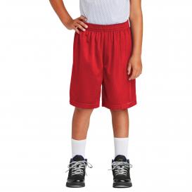 Sport-Tek YST510 Youth PosiCharge Classic Mesh Shorts - True Red