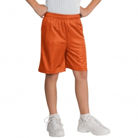 Sport-Tek YST510 Youth PosiCharge Classic Mesh Shorts - Deep Orange