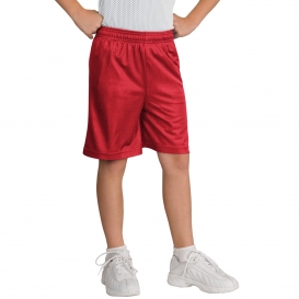 Sport-Tek YST510 Youth PosiCharge Classic Mesh Shorts - True Red