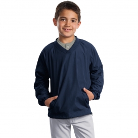 Sport-Tek YST72 Youth V-Neck Raglan Wind Shirt
