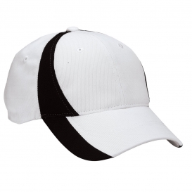 Sport-Tek YSTC11 Youth Dry Zone Nylon Colorblock Cap - White/Black