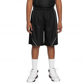 Sport-Tek YT565 Youth PosiCharge Mesh Reversible Spliced Shorts - Black