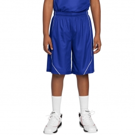 Sport-Tek YT565 Youth PosiCharge Mesh Reversible Spliced Shorts - True Royal