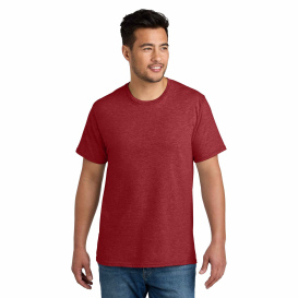 Port & Company PC340 CVC Tee - Team Cardinal Heather