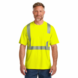 CornerStone CS204 ANSI 107 Class 2 Segmented Tape Tee - Safety Yellow