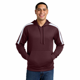 Sport-Tek ST255 Sport-Wick Fleece United Pullover Hoodie - Maroon/White