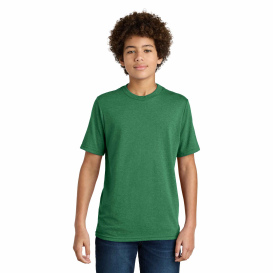 Port & Company PC340Y Youth CVC Tee - Athletic Kelly Green Heather