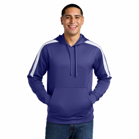 Sport-Tek ST255 Sport-Wick Fleece United Pullover Hoodie - Purple/White