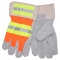 MCR Safety 1440 Luminator A Select Shoulder Split Leather Gloves - Hi-Viz Reflective Back