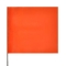 Presco Plain Wire Staff Marking Flags - 2x3 - 15 inch Staff - Orange Glo