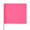 Presco Plain Wire Staff Marking Flags - 2x3 - 15 inch Staff - Pink Glo