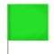 Presco 2x3 Plain Marking Flags with 18 inch Wire Staff - Green Glo - 100 Flags